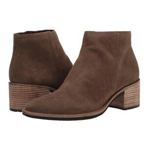Ecco Brown Suede Ankle Boots Booties Waterproof Hydromax Heeled Euro 38